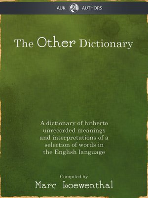 cover image of The Other Dictionary